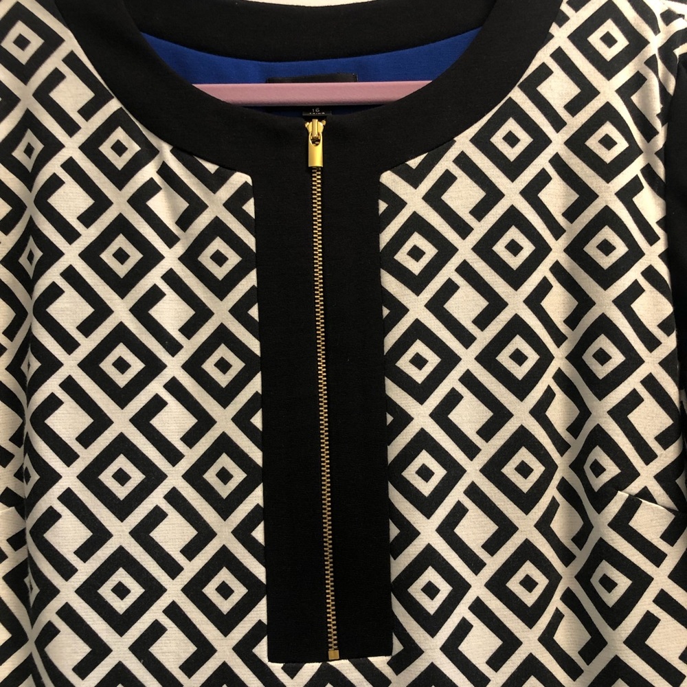 EUC Tahari Arthur S. Levine Black & White Dress - Picture 3 of 15